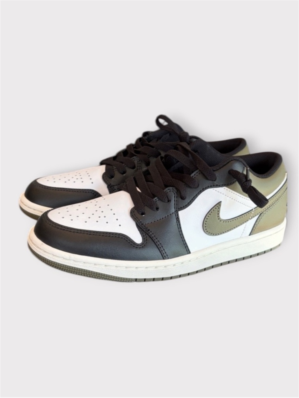 NWOT Nike Air Jordan 1 Low — Black, White & Olive